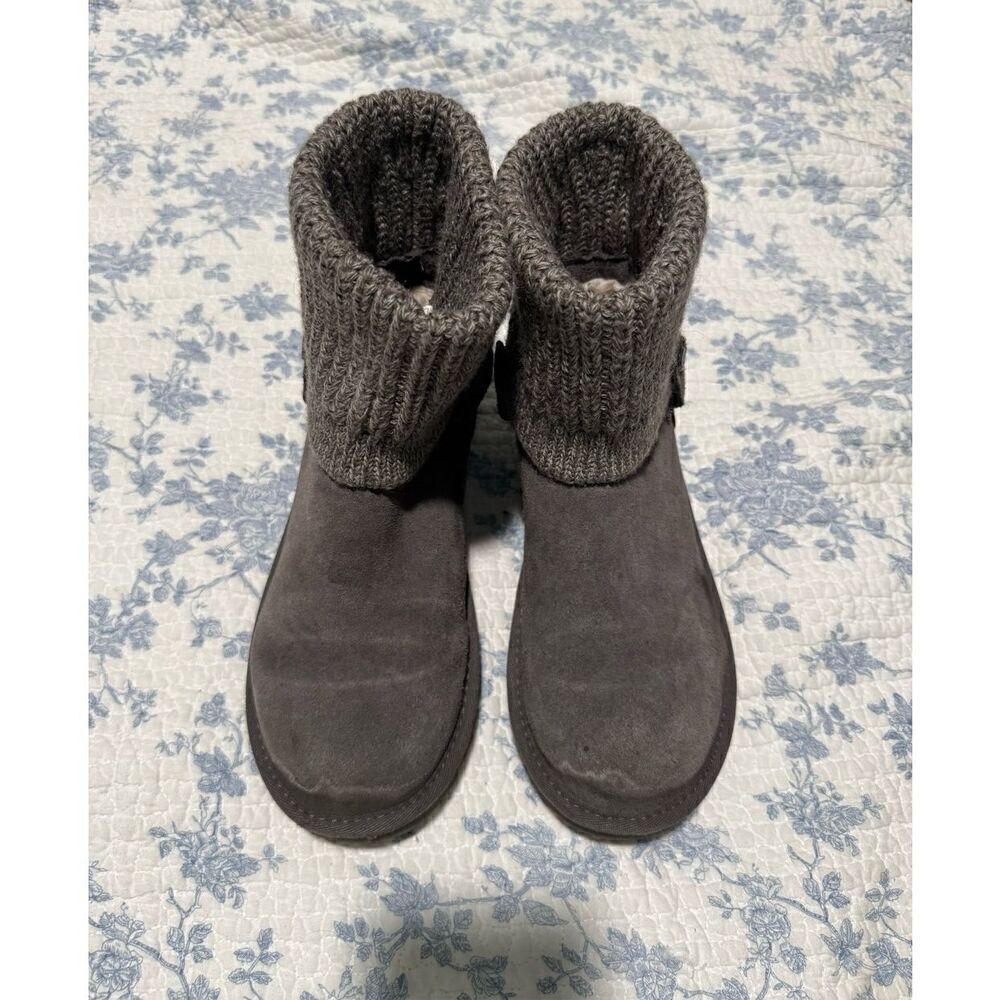 UGG Australia Saela rib knit cuff women’s gray boots 7